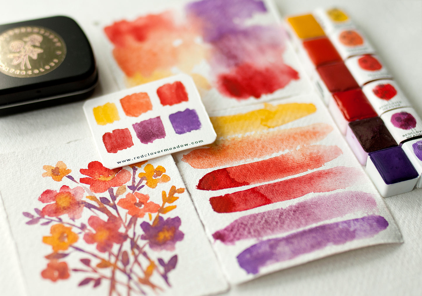 Yellow Red artisan palette - selection 14