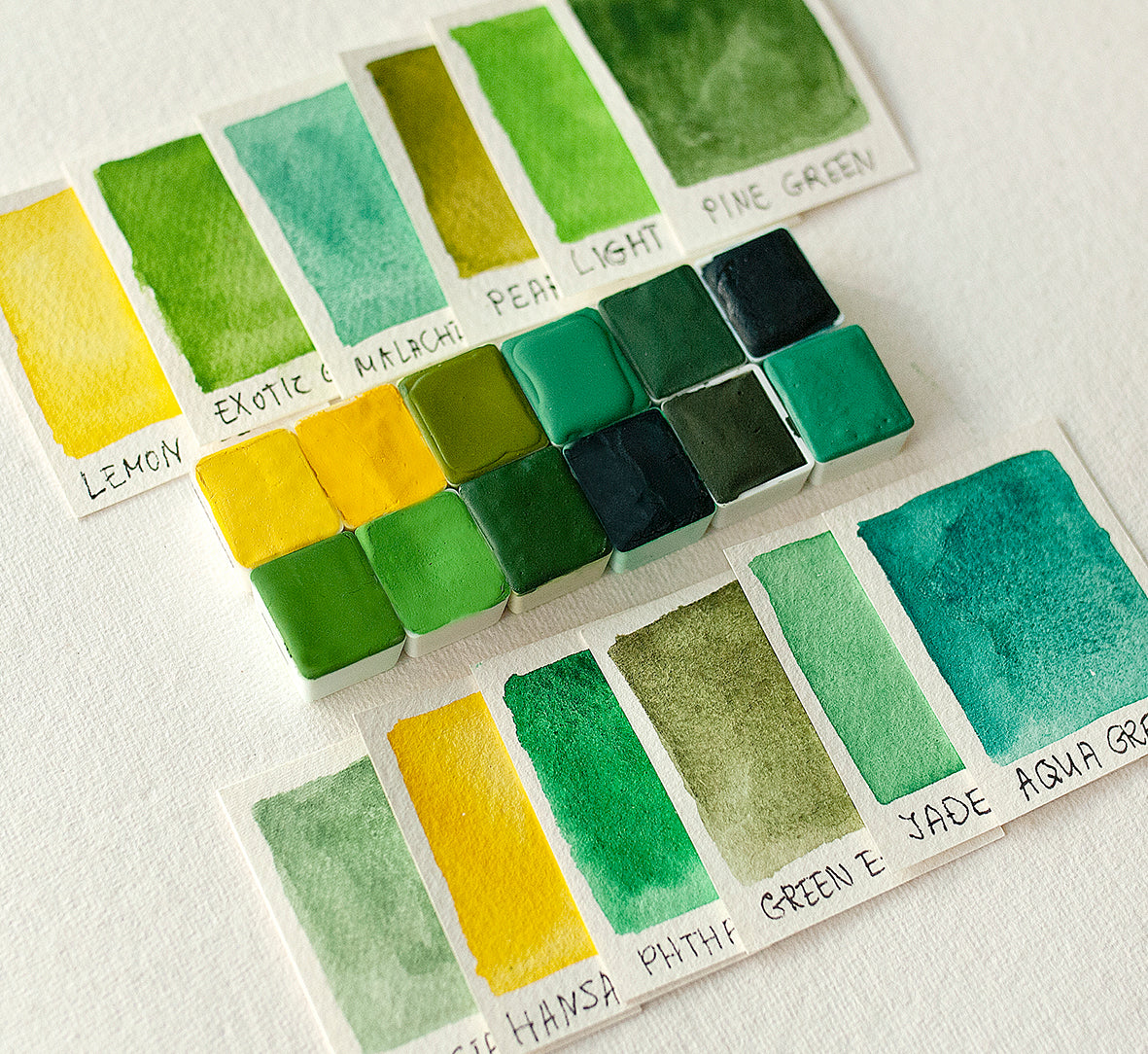 Yellow Green Artisan palette - 12 colors