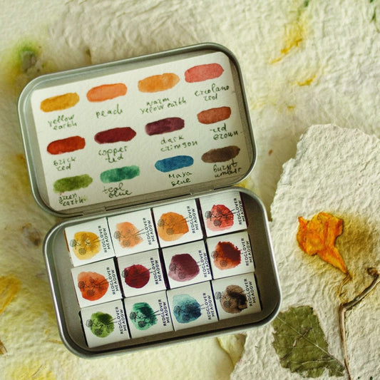 Mineral watercolor paint palette, Handmade watercolors, Handmade paint. Watercolor supplies.