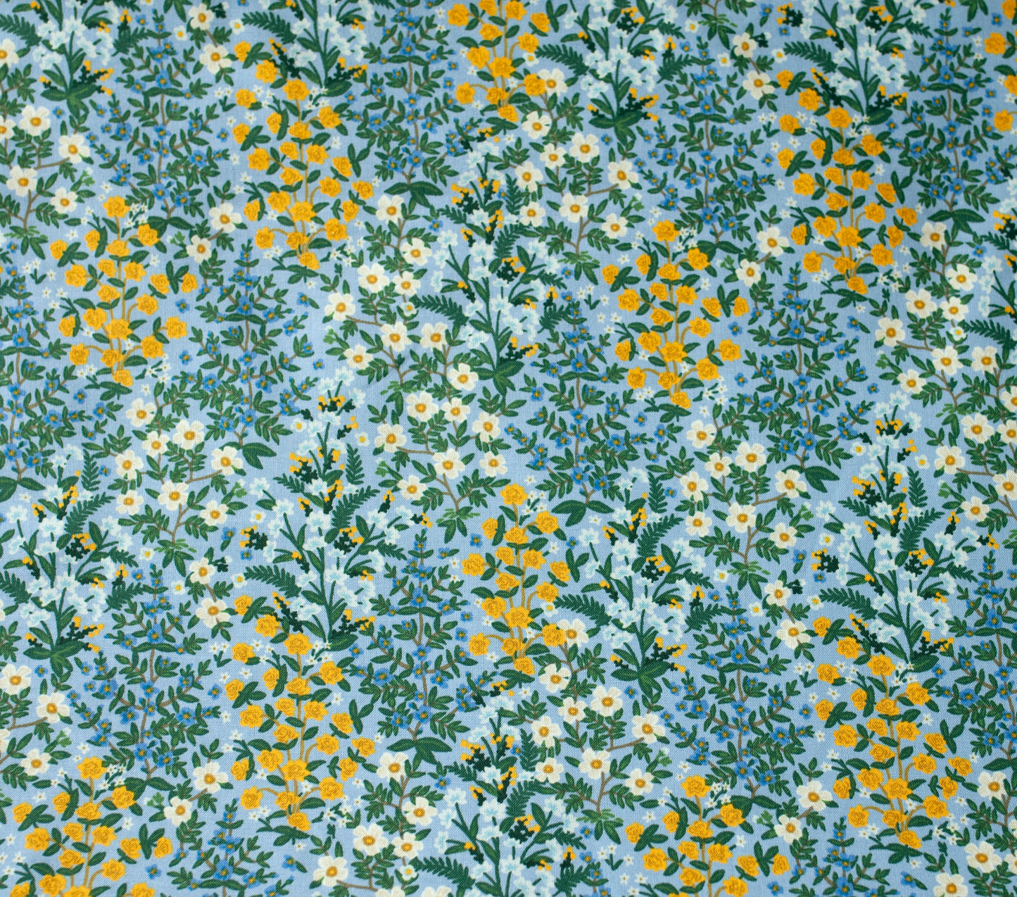Wildwood Garden - Blue Fabric from Camont Collection by Rifle Paper Co.