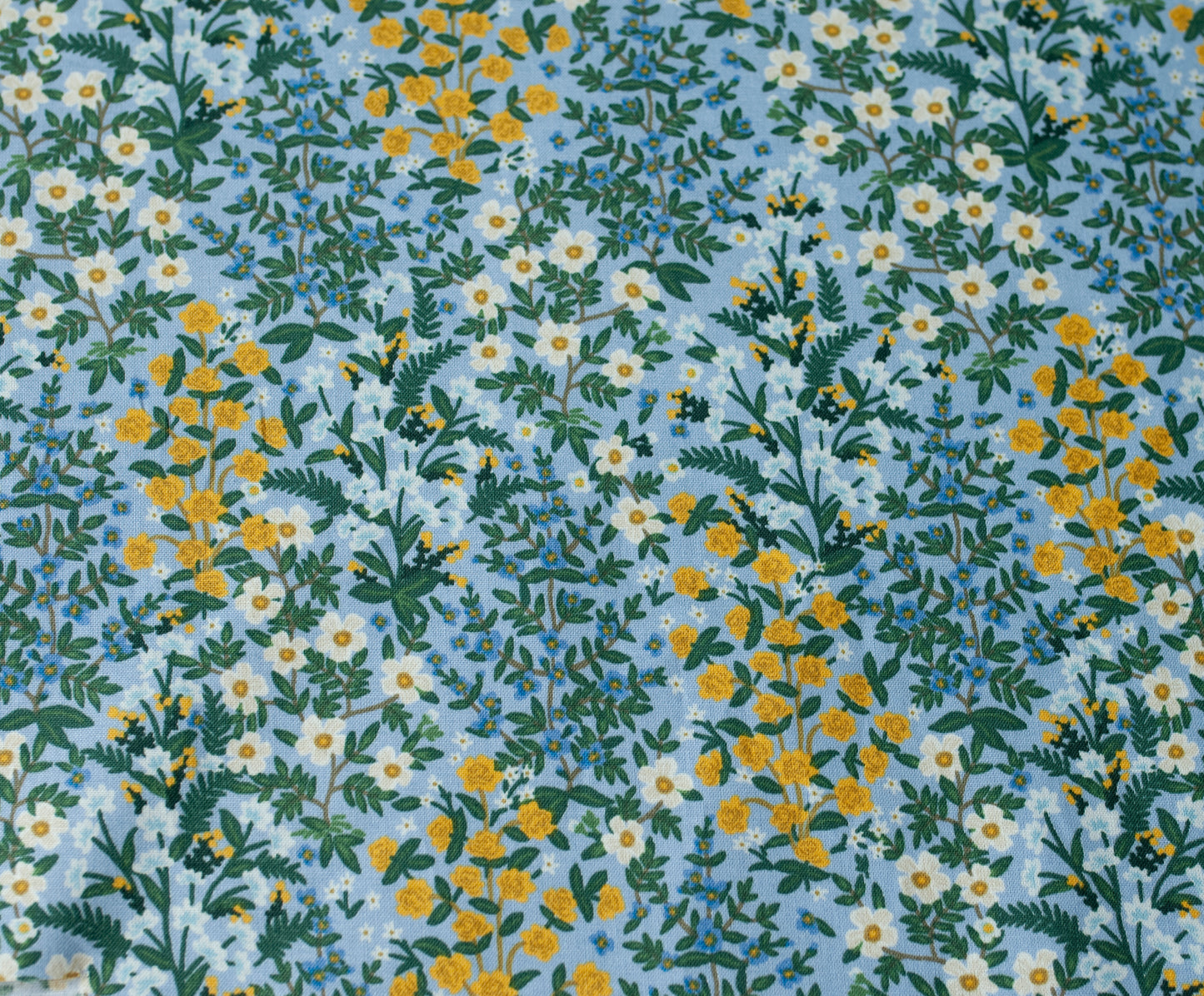 Wildwood Garden - Blue Fabric from Camont Collection by Rifle Paper Co.