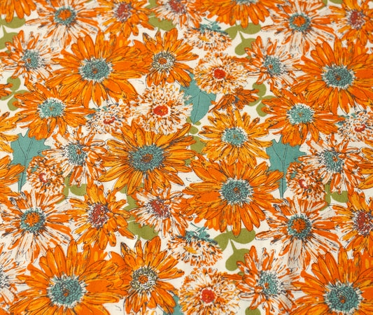 Chasing Daisies Heirloom, Sharon Holland cotton fabric, half meter.