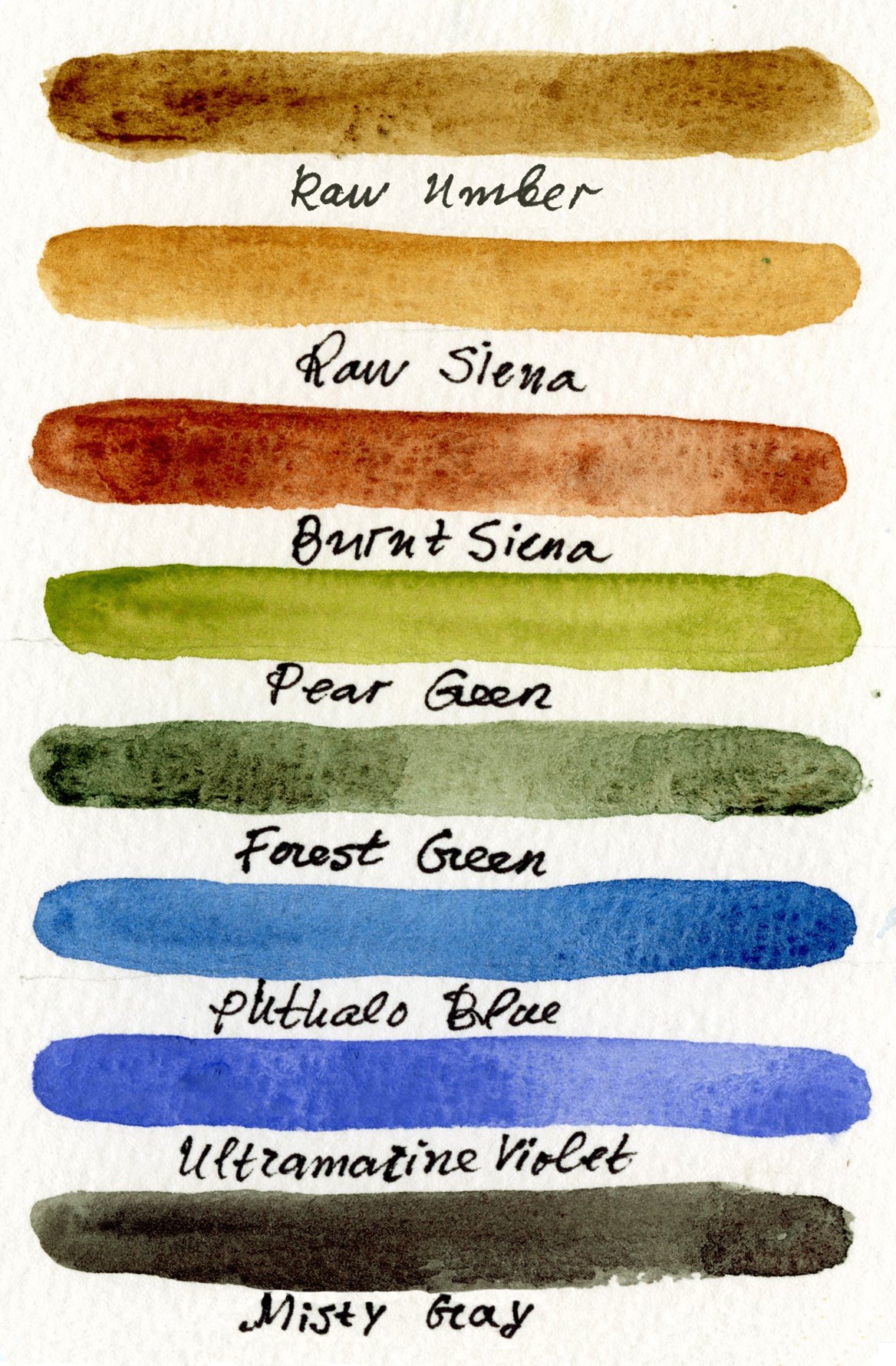 Landscape watercolor palette