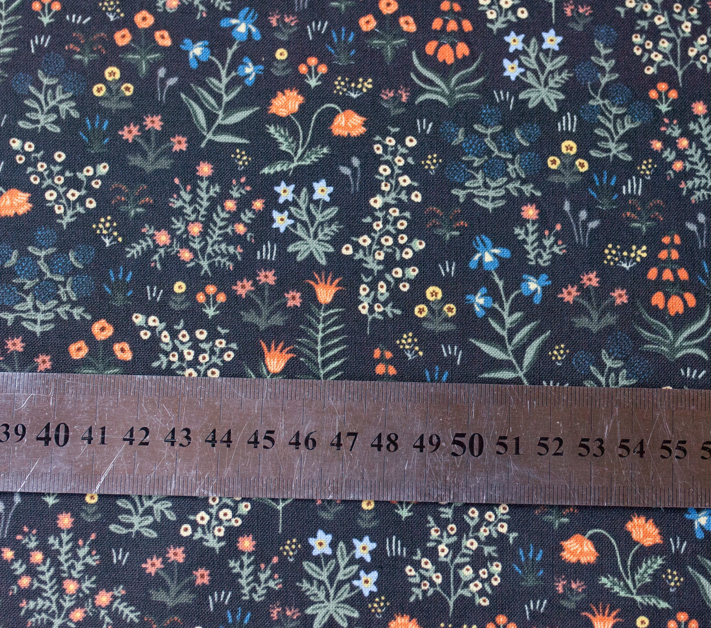 Cotton fabric CAMONT collection - menagerie garden in black