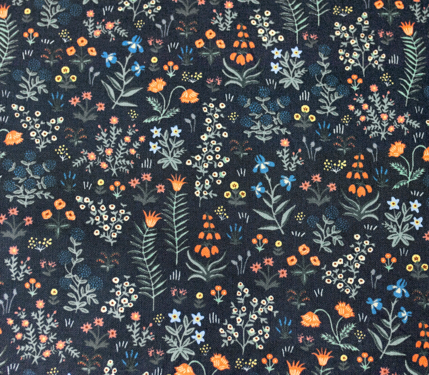Cotton fabric CAMONT collection - menagerie garden in black