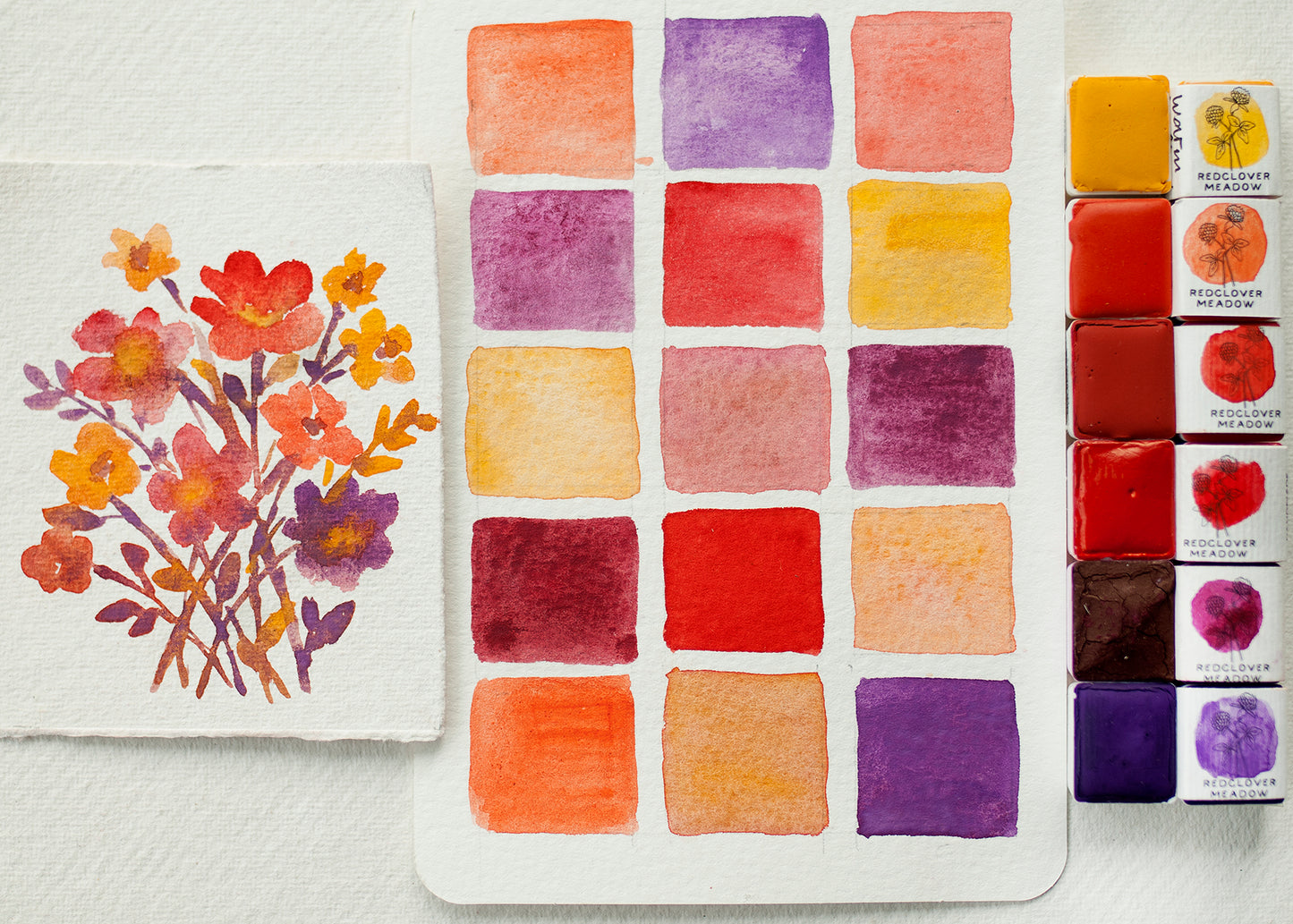 Yellow Red artisan palette - selection 14