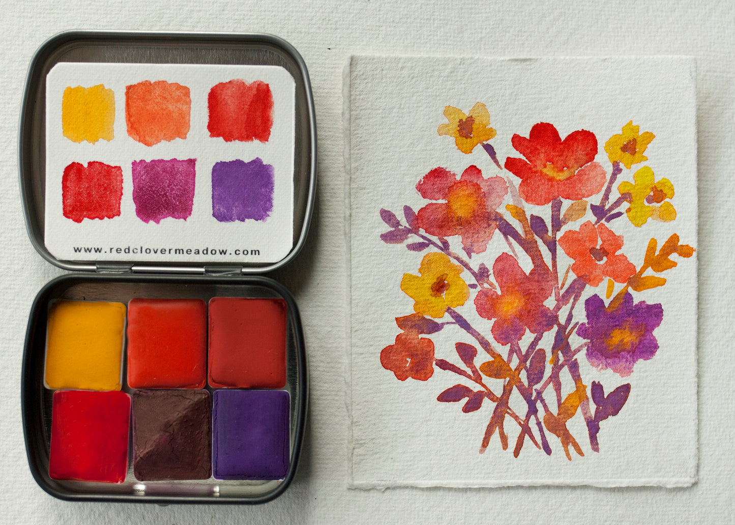 Yellow Red artisan palette - selection 14