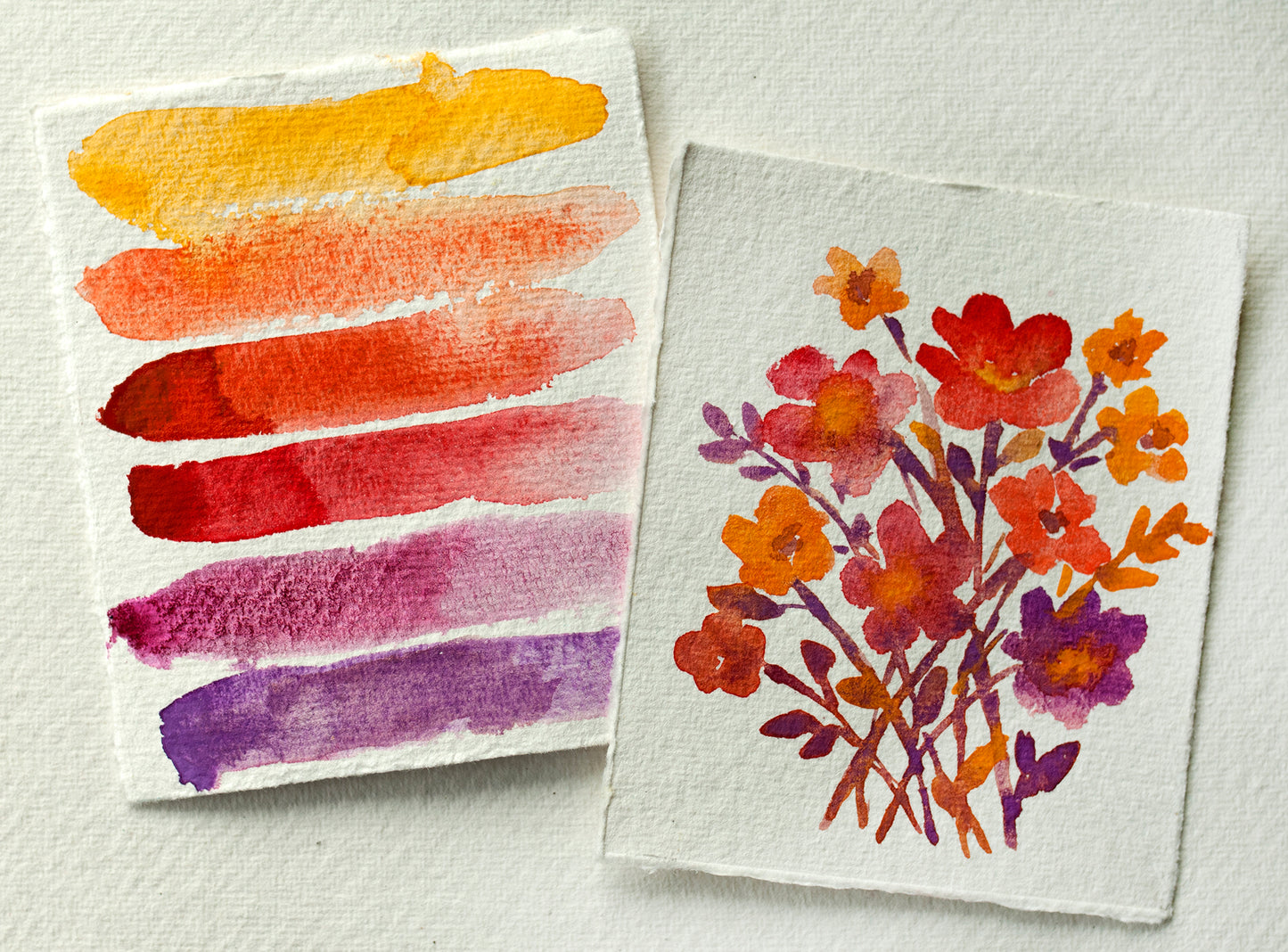 Yellow Red artisan palette - selection 14