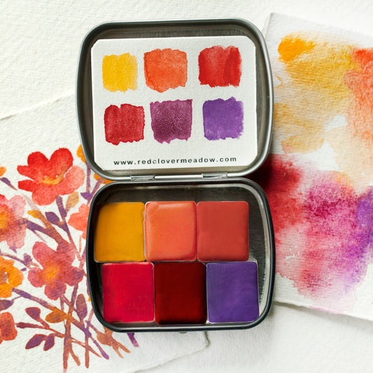 Yellow Red artisan palette - selection 14
