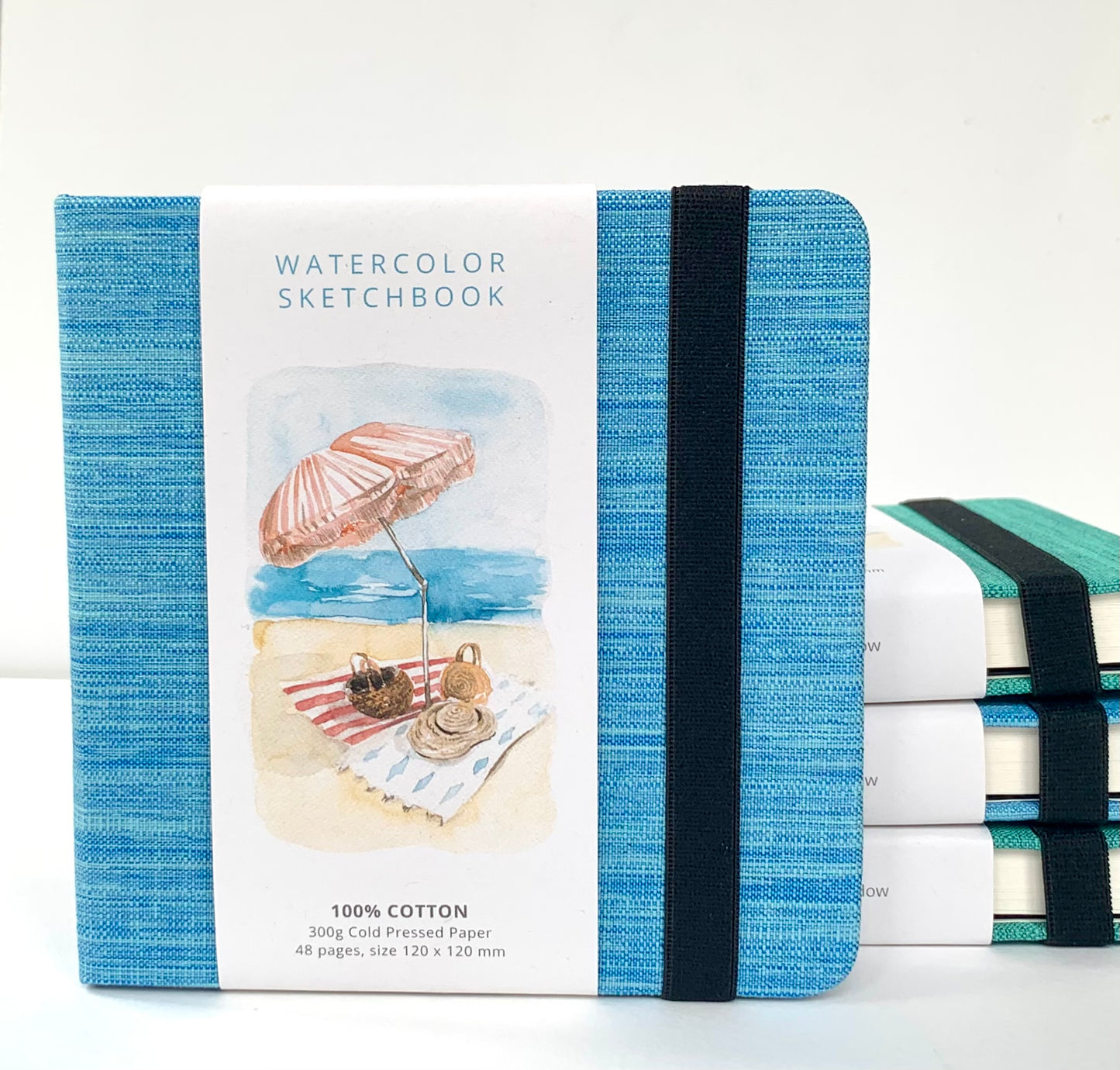 Watercolor sketchbook with hard covers. 100% cotton, COLD PRESSED (NOT) paper