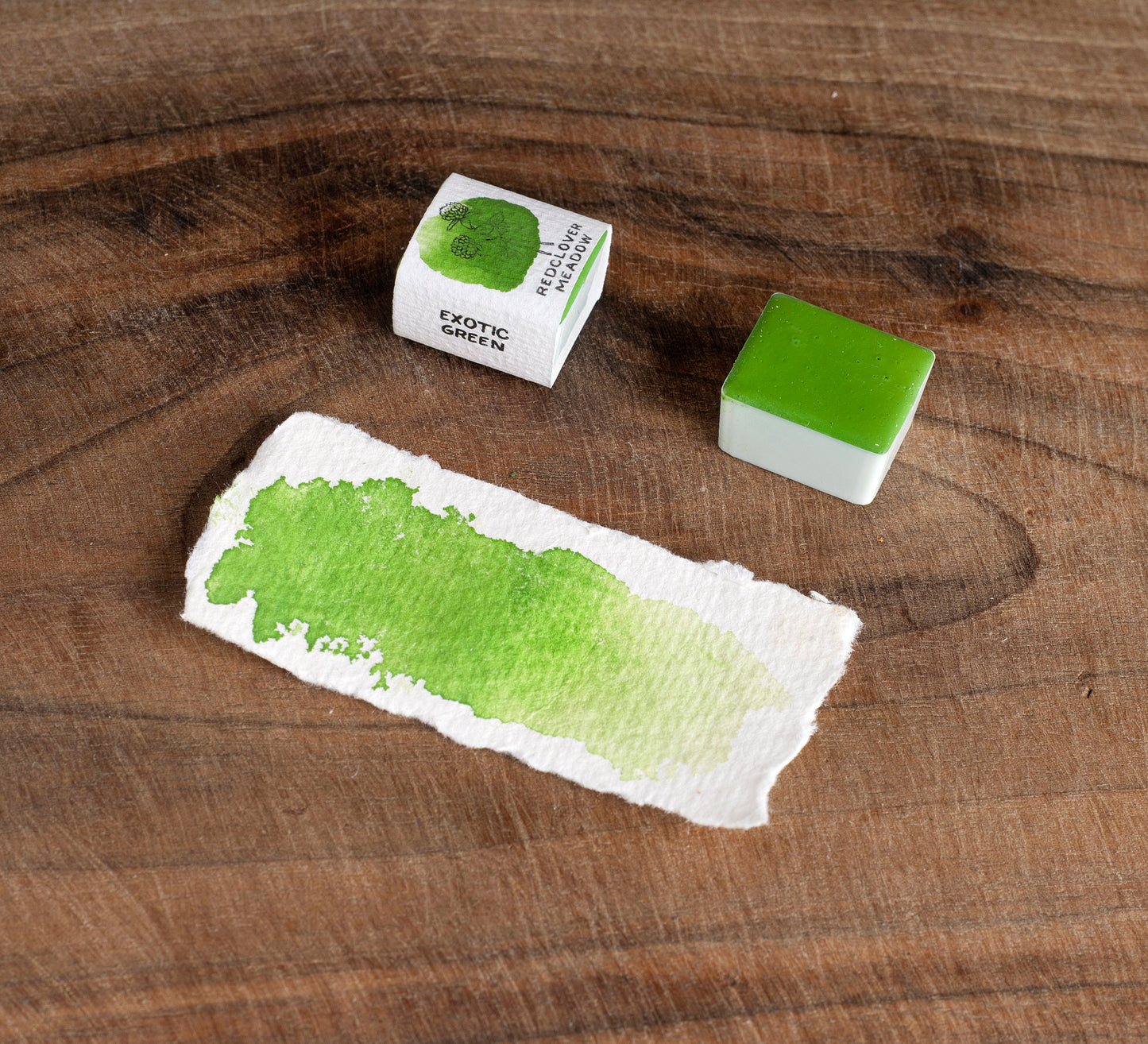 Green mini palette - selection of 6 colors.