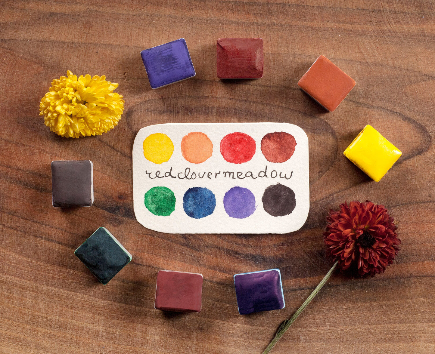 Starter watercolor set of 8 colors.
