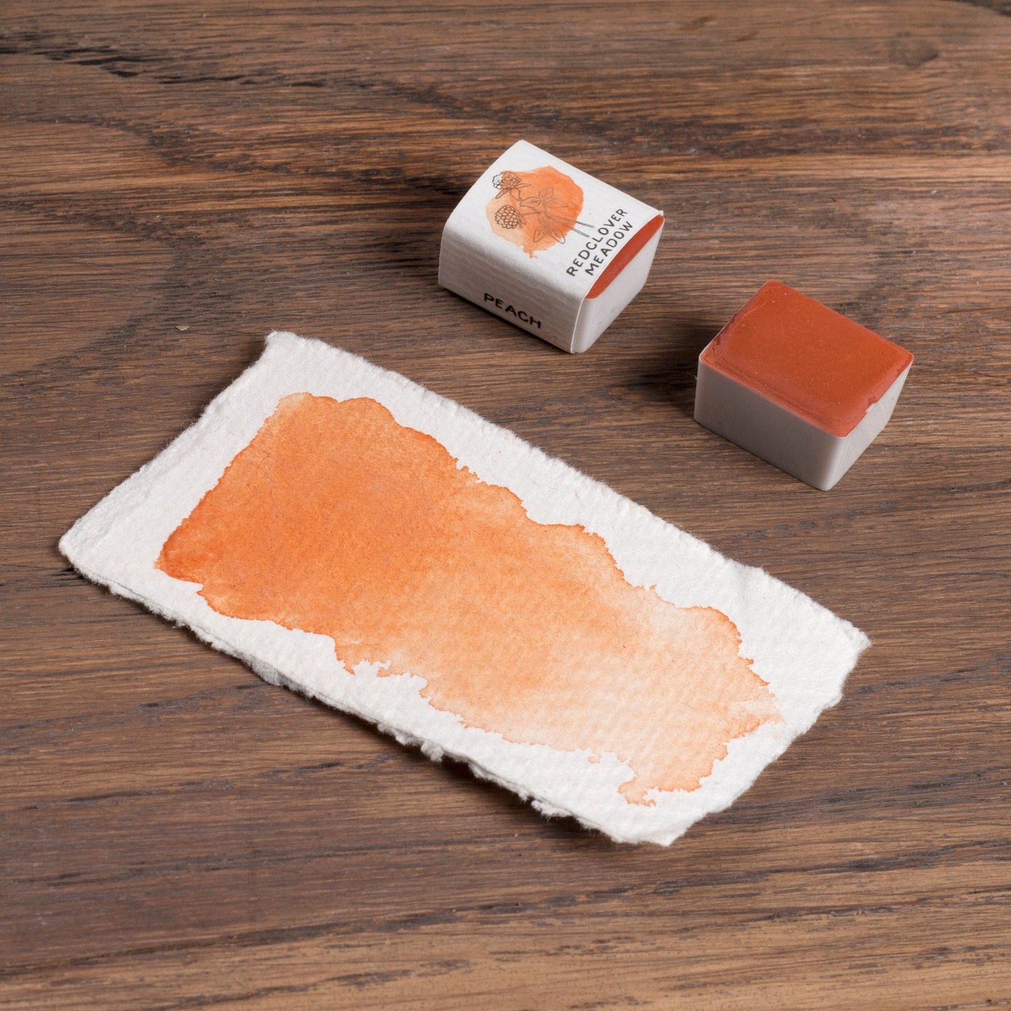 Peach watercolor paint