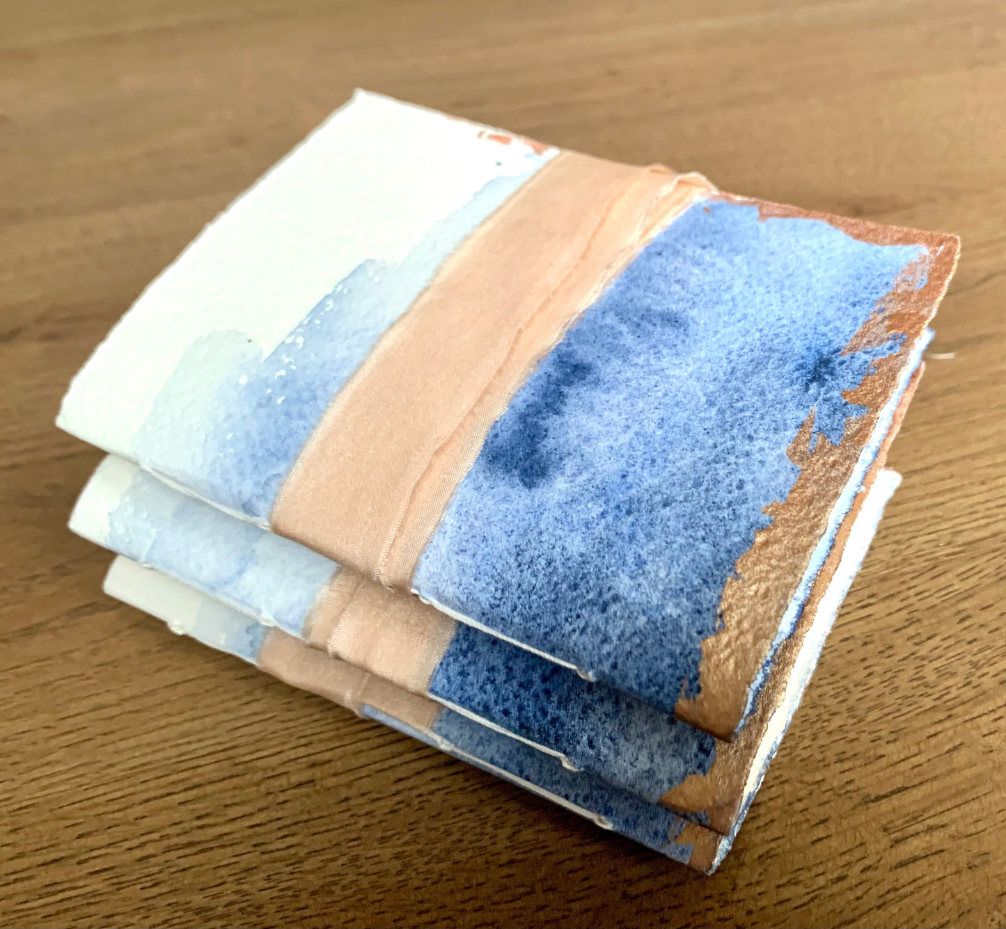 Blue watercolor journal.