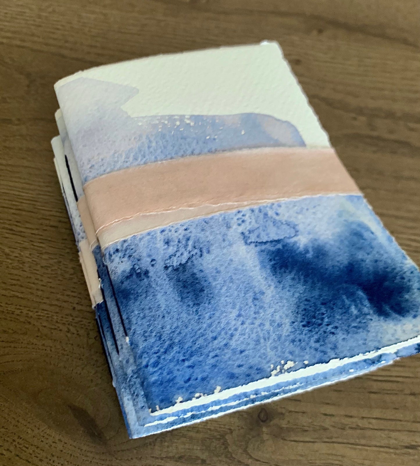 Blue watercolor journal.