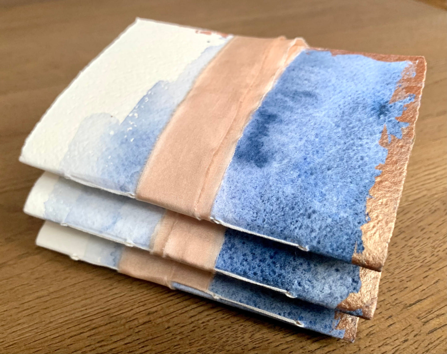 Blue watercolor journal.