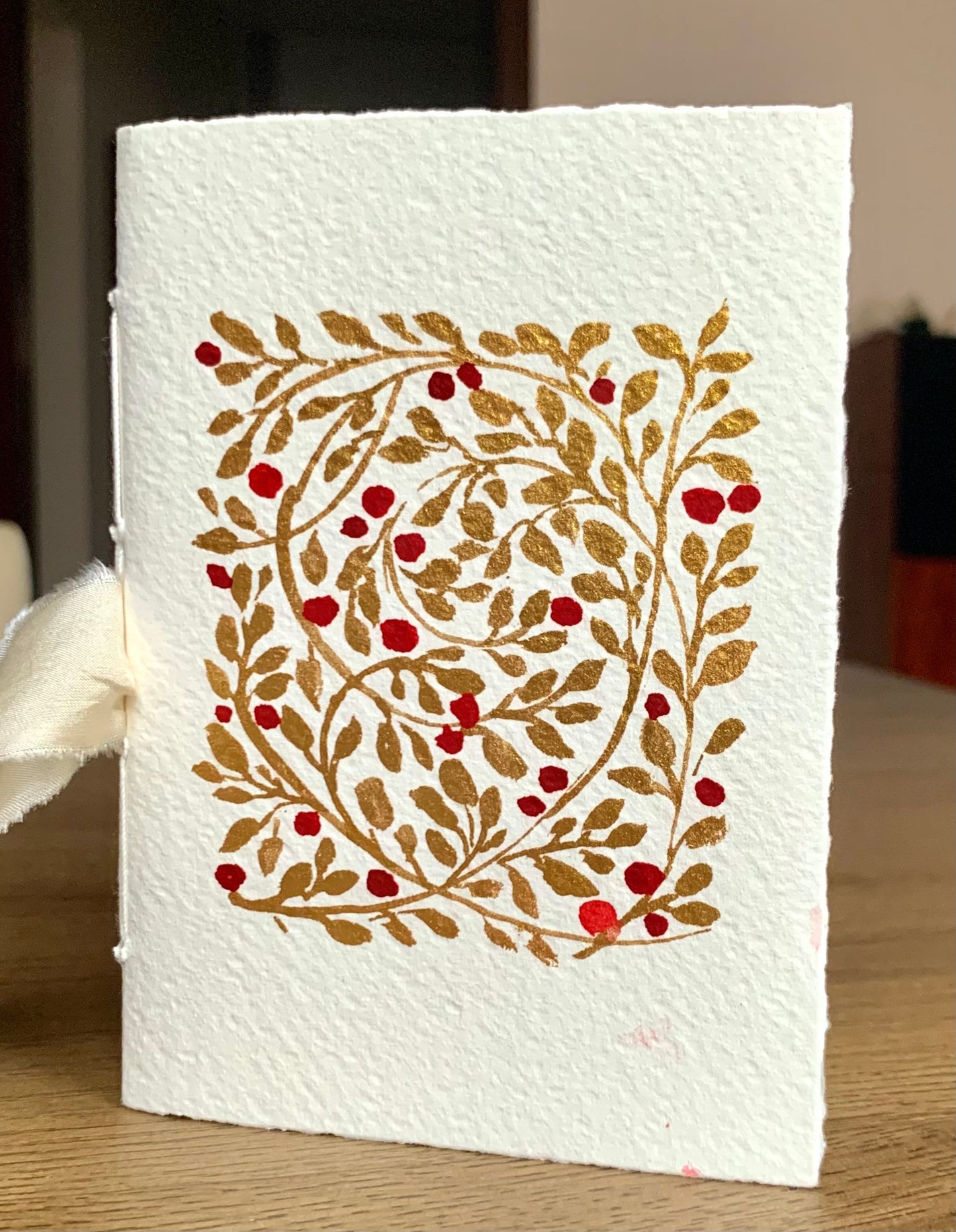 Christmas journals with shiny gold decoration