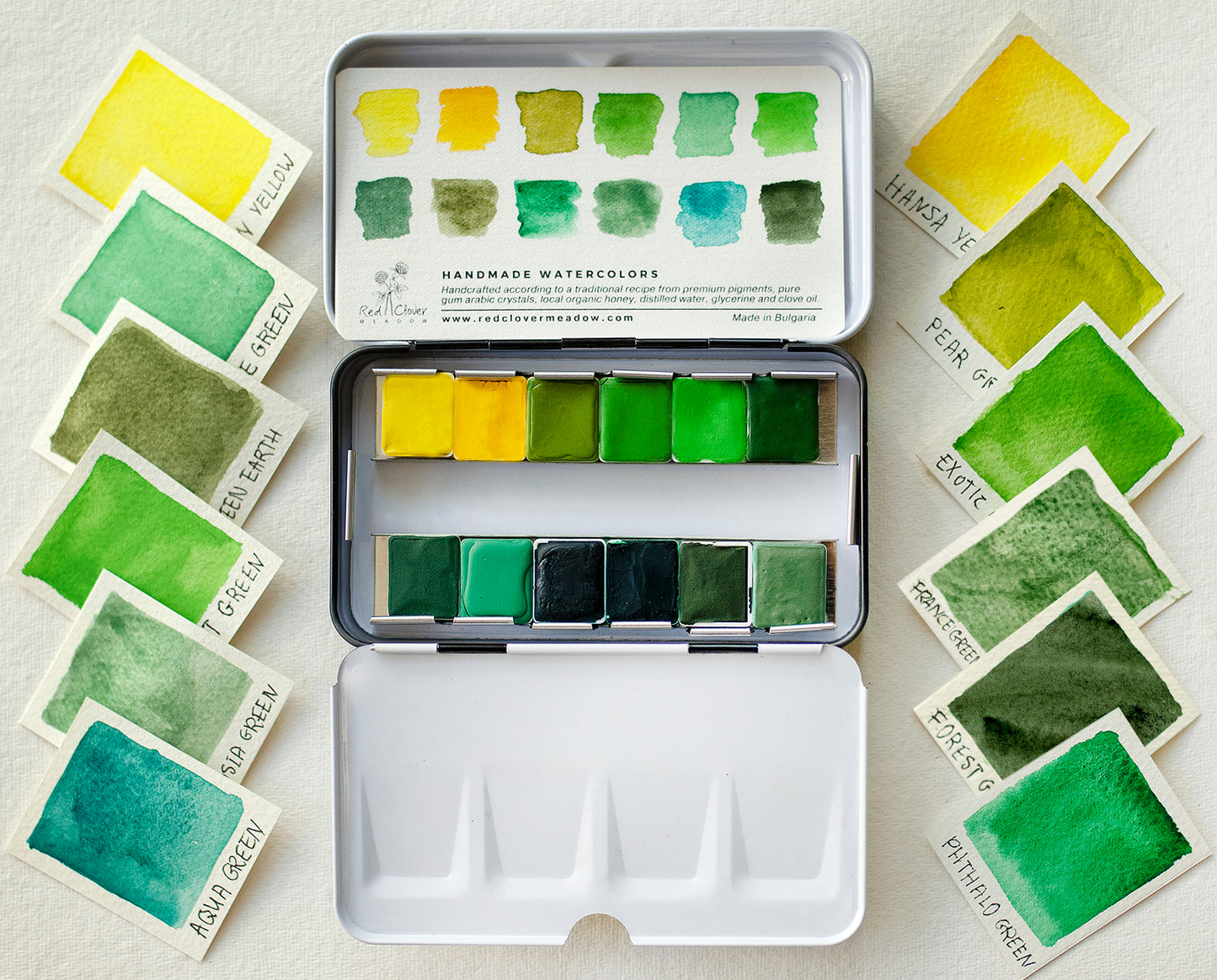 Yellow Green Artisan palette - 12 colors