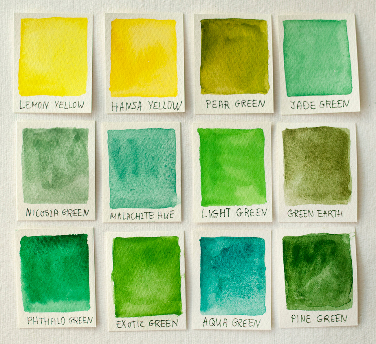 Yellow Green Artisan palette - 12 colors