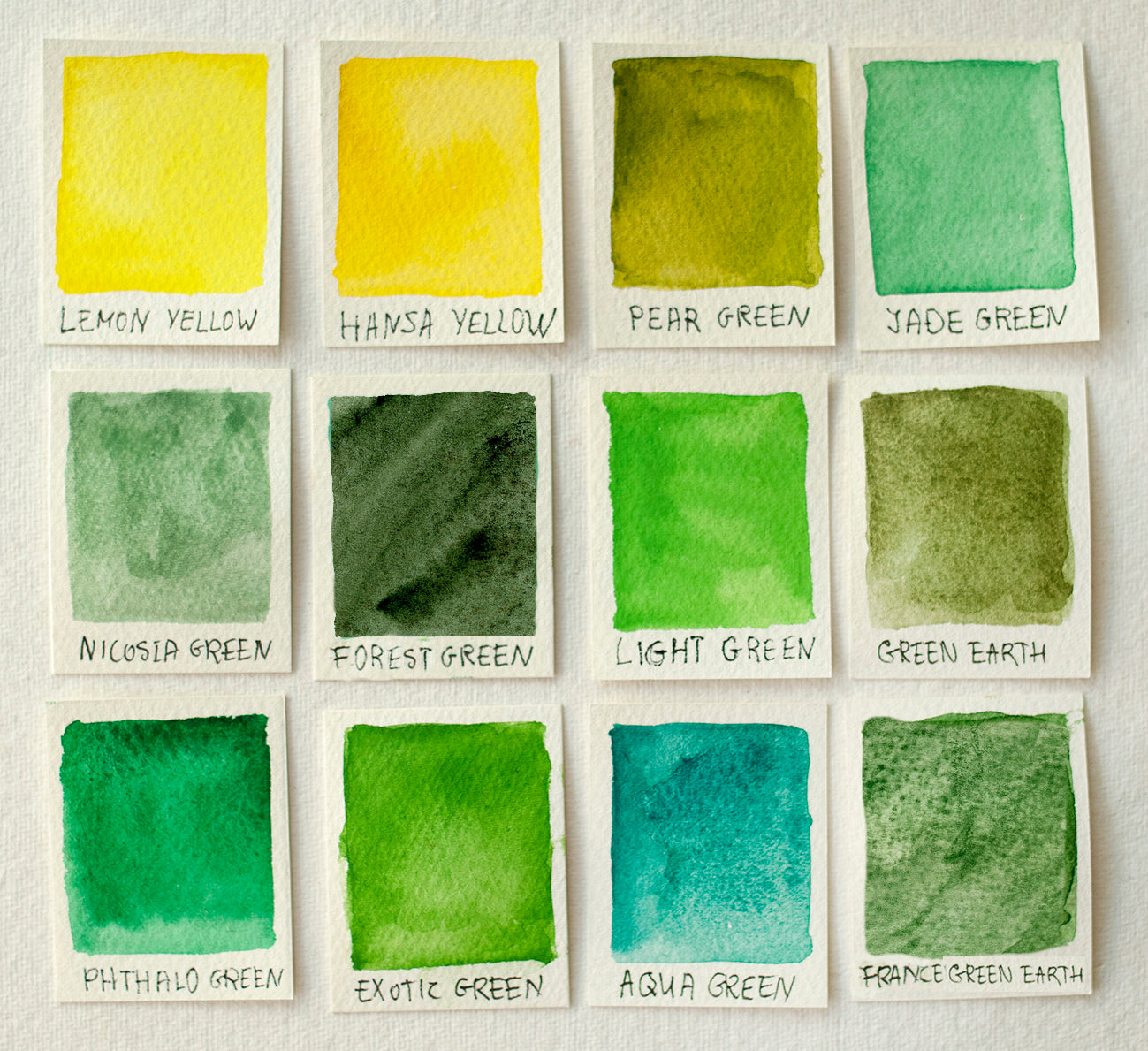 Yellow Green Artisan palette - 12 colors
