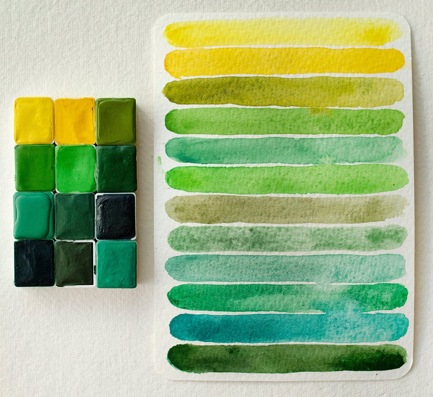 Yellow Green Artisan palette - 12 colors