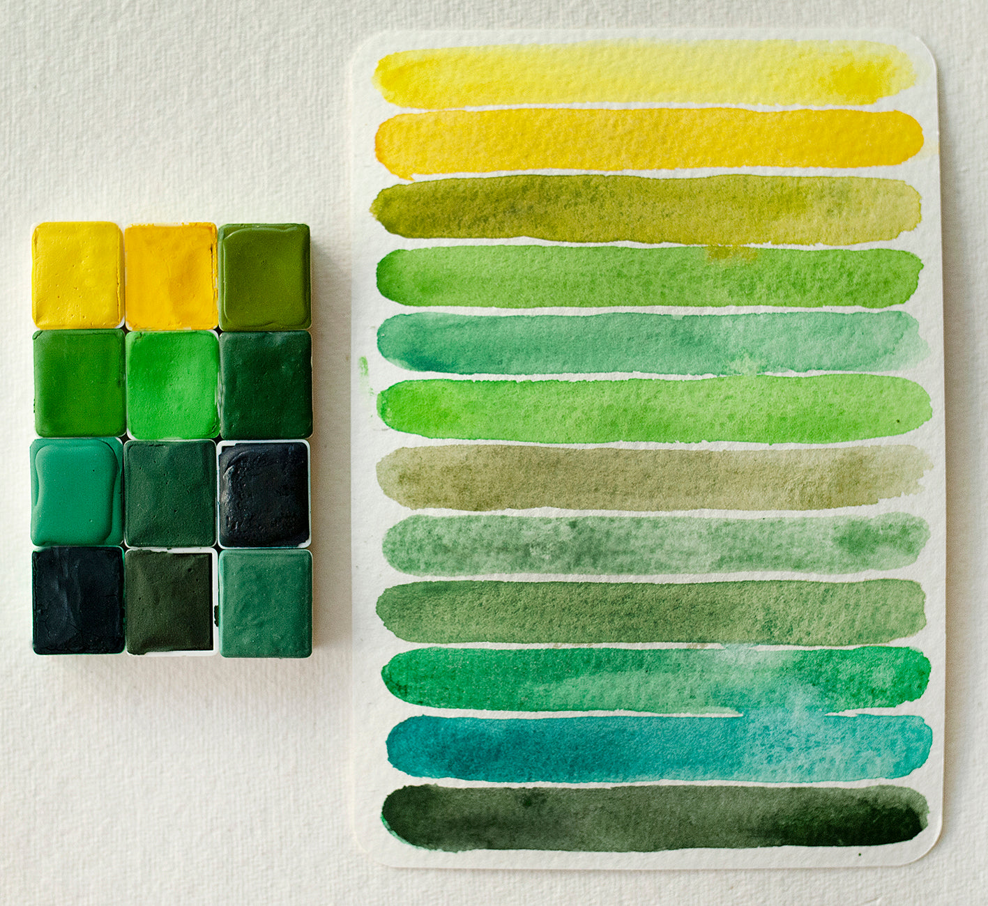 Yellow Green Artisan palette - 12 colors
