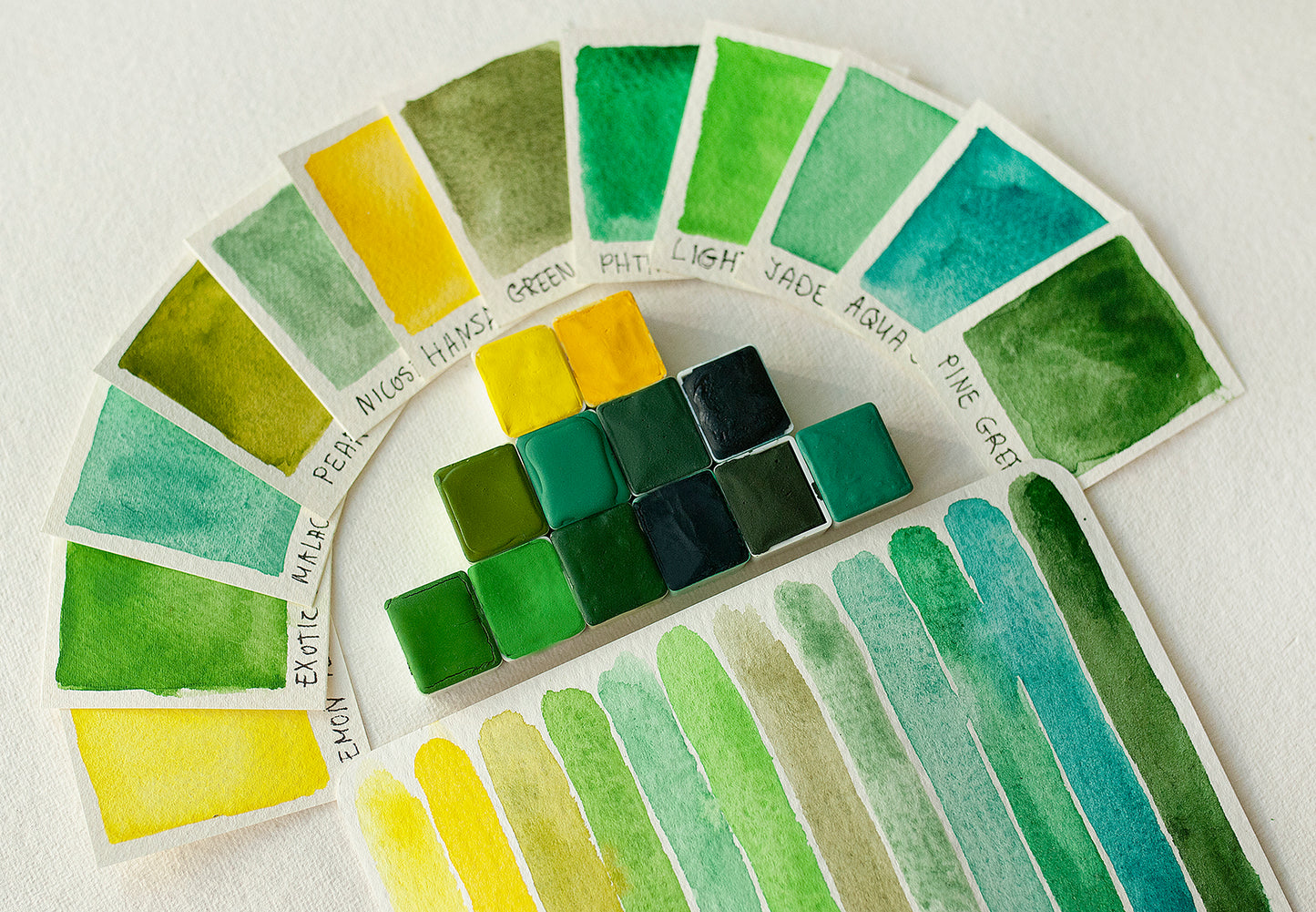 Yellow Green Artisan palette - 12 colors