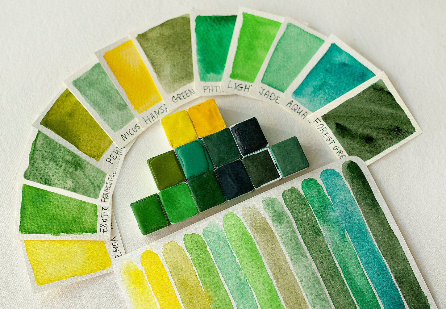 Yellow Green Artisan palette - 12 colors