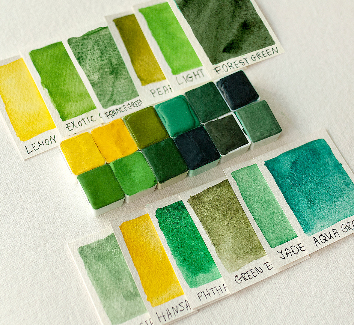 Yellow Green Artisan palette - 12 colors
