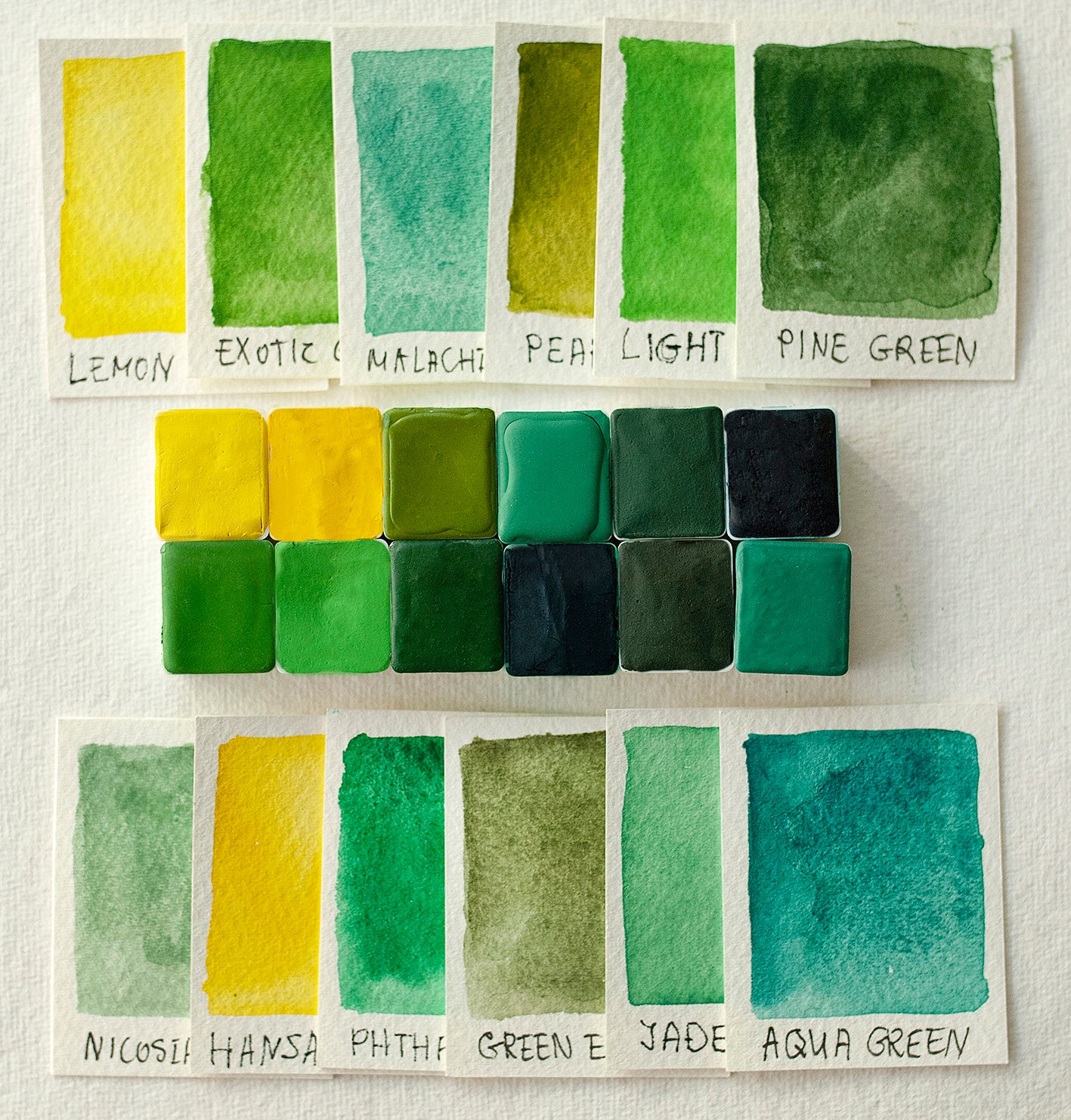 Yellow Green Artisan palette - 12 colors