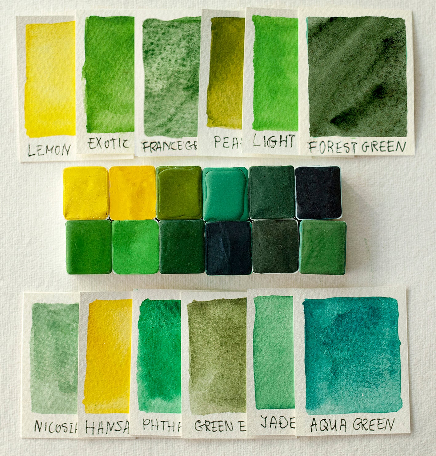 Yellow Green Artisan palette - 12 colors