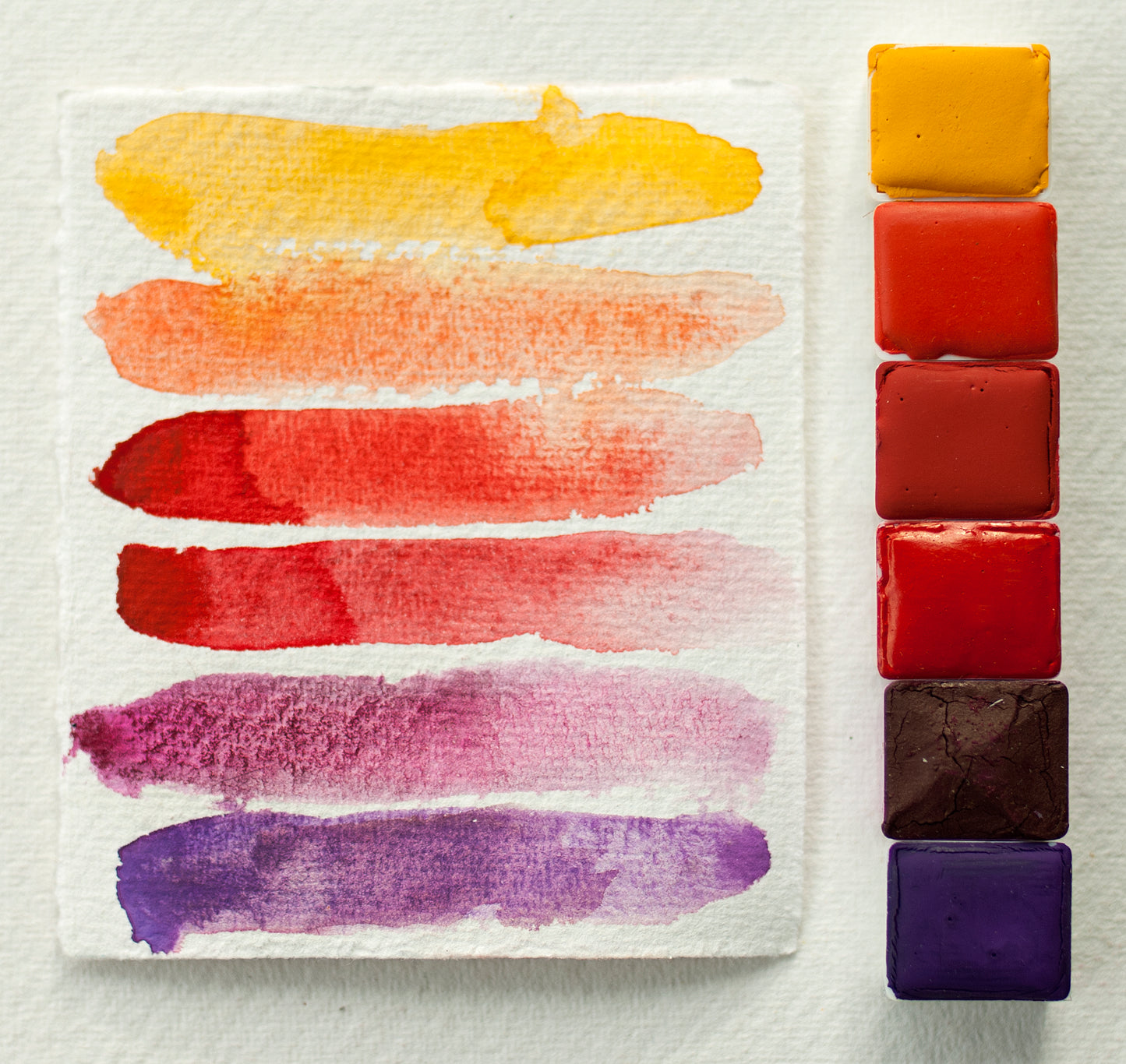 Yellow Red artisan palette - selection 14