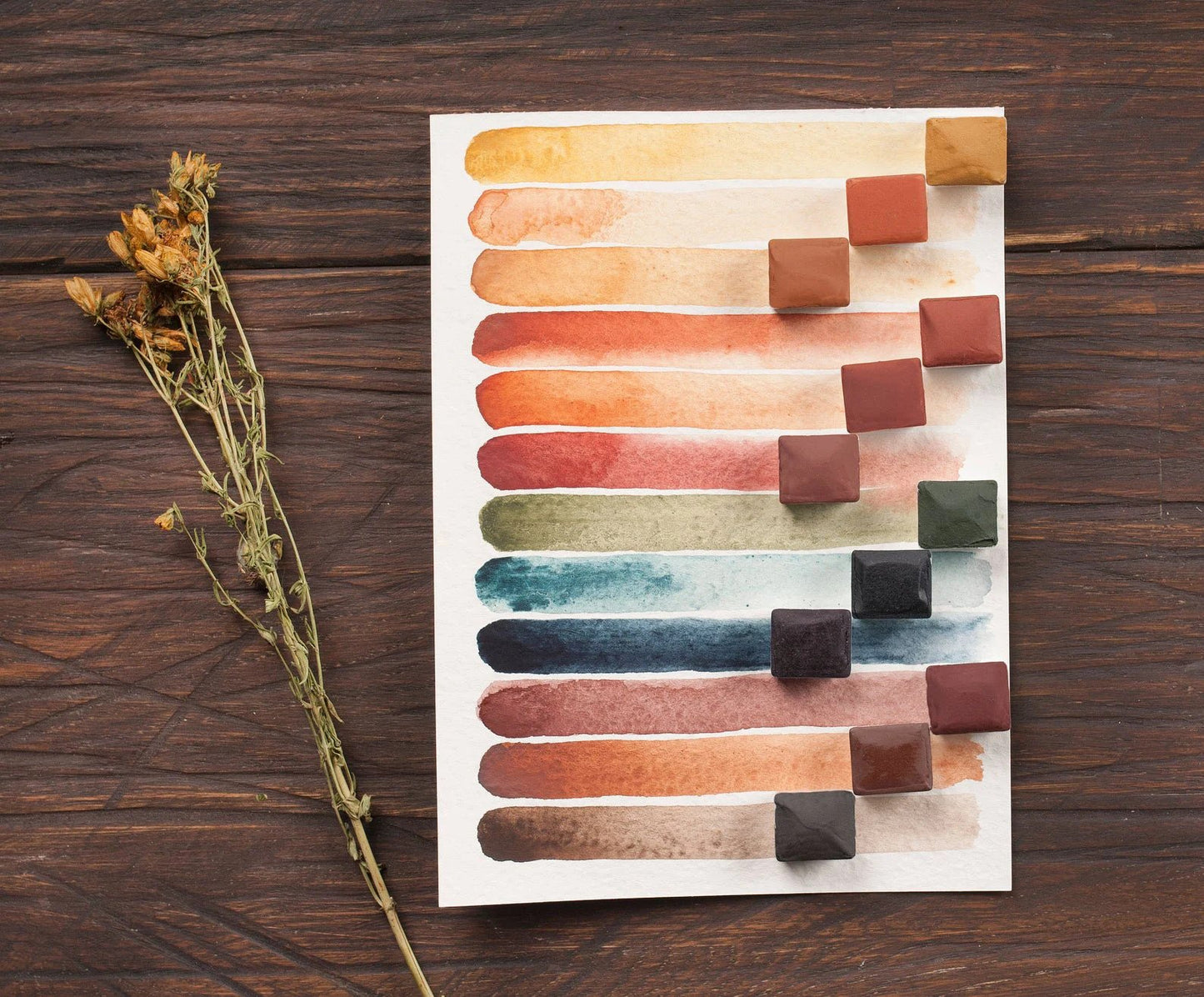 Mineral watercolor paint palette, Handmade watercolors, Handmade paint. Watercolor supplies.