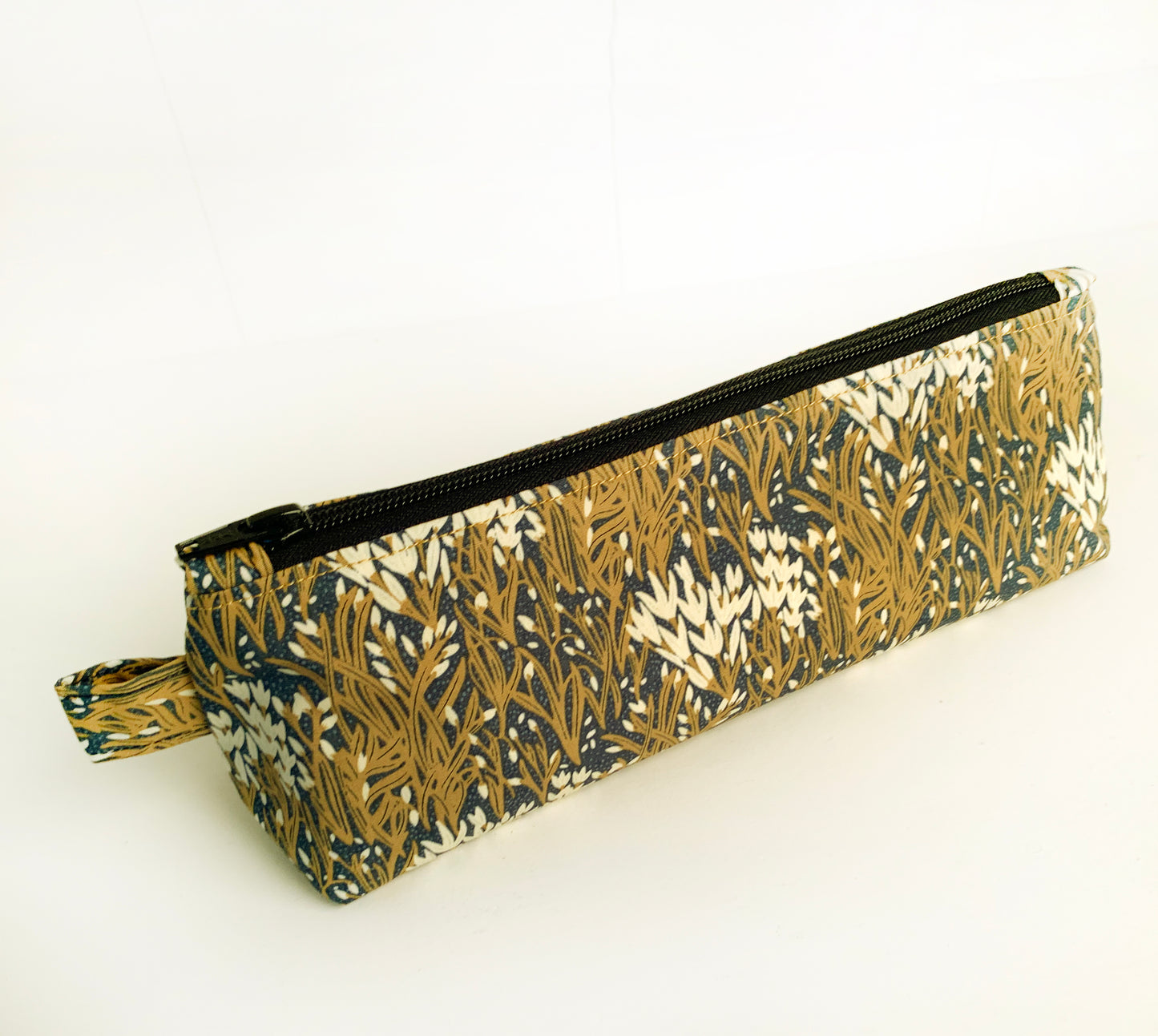 Floral Pencil Pouch: Handmade Cotton Artist Supply Bag