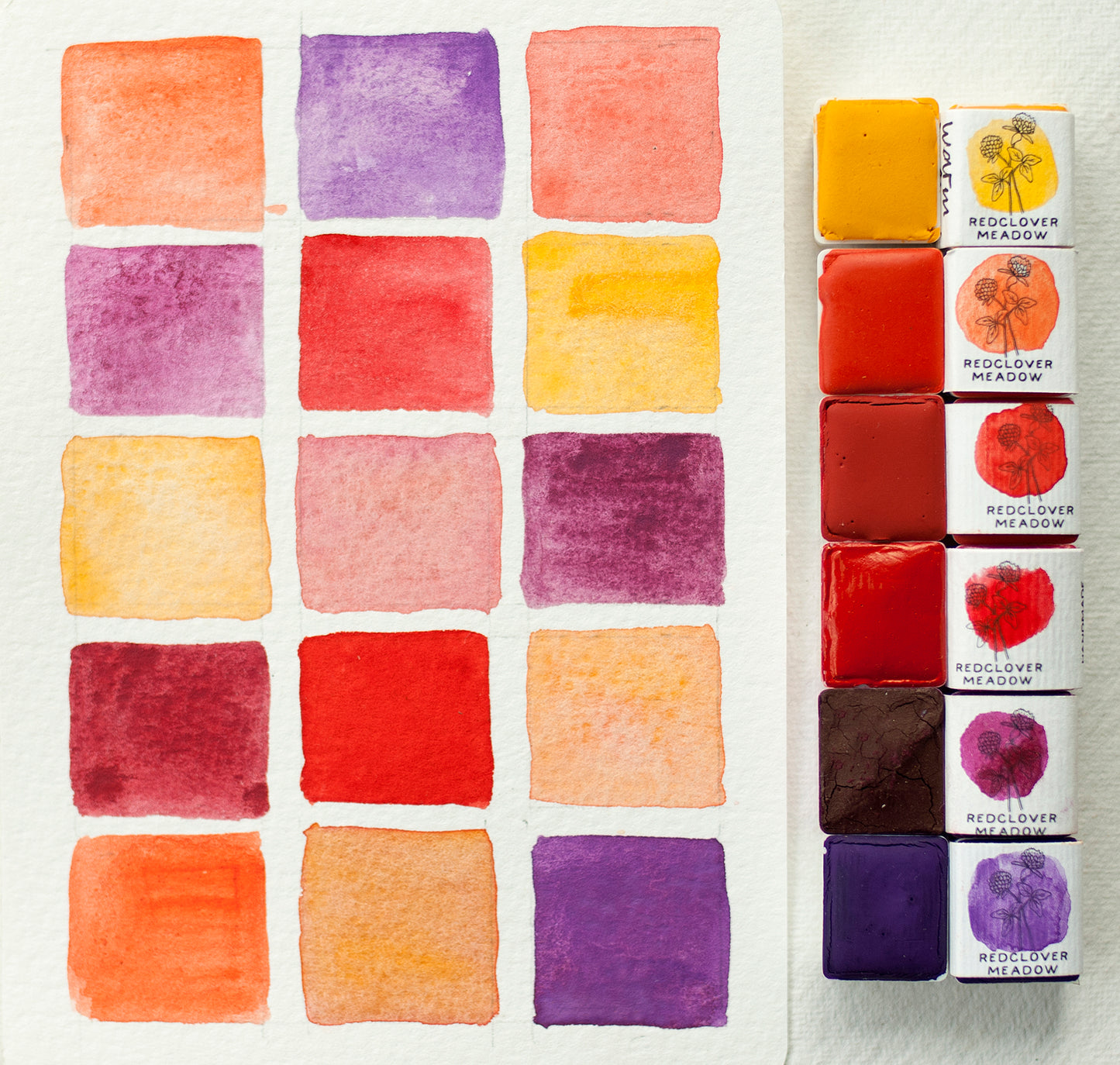 Yellow Red artisan palette - selection 14