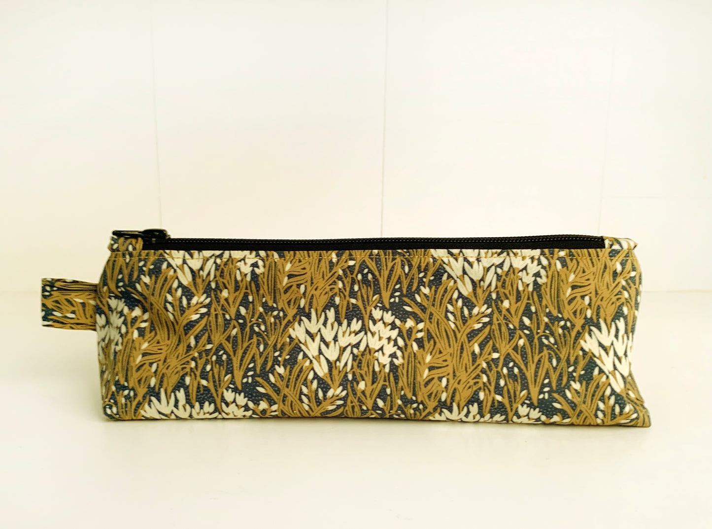 Floral Pencil Pouch: Handmade Cotton Artist Supply Bag
