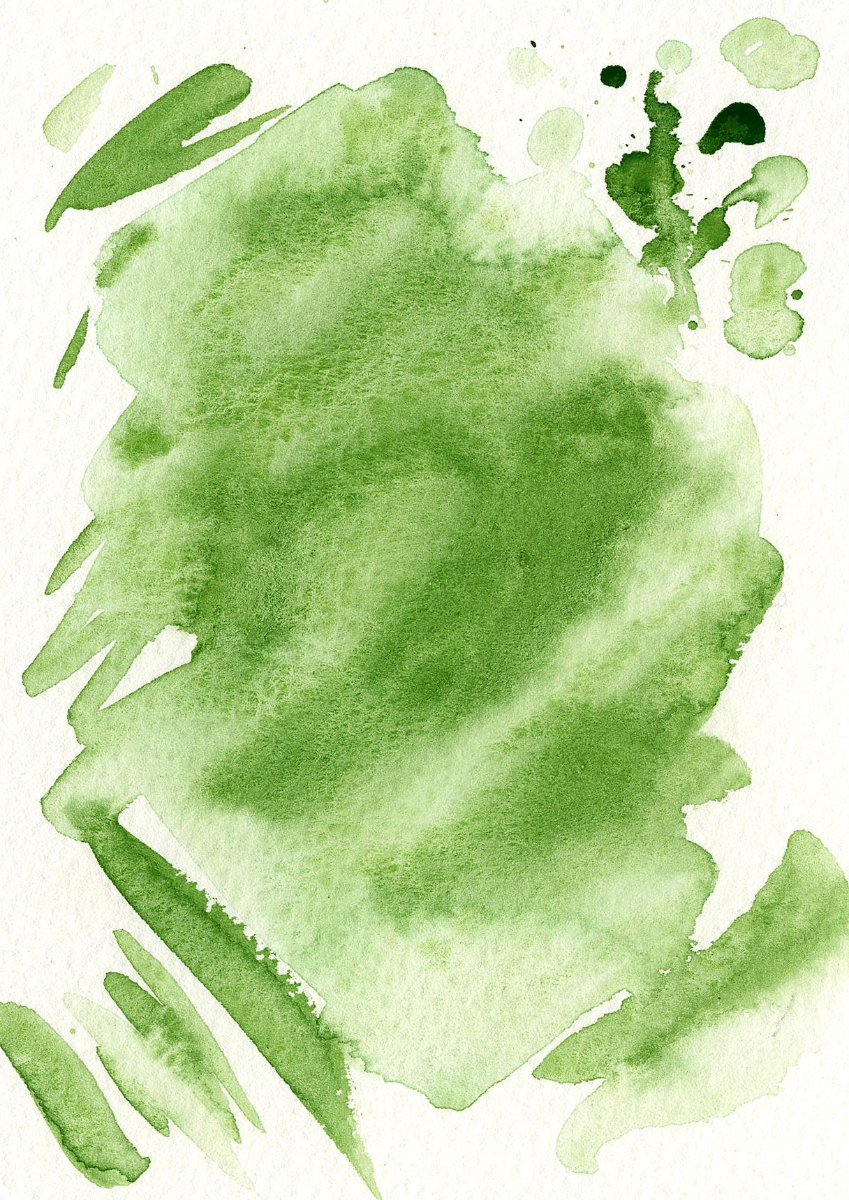 Green watercolor palette