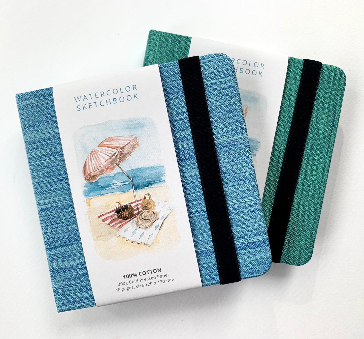 Watercolor sketchbook with hard covers. 100% cotton, COLD PRESSED (NOT) paper