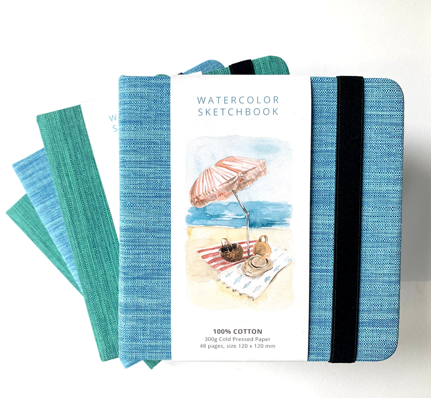 Watercolor sketchbook with hard covers. 100% cotton, COLD PRESSED (NOT) paper