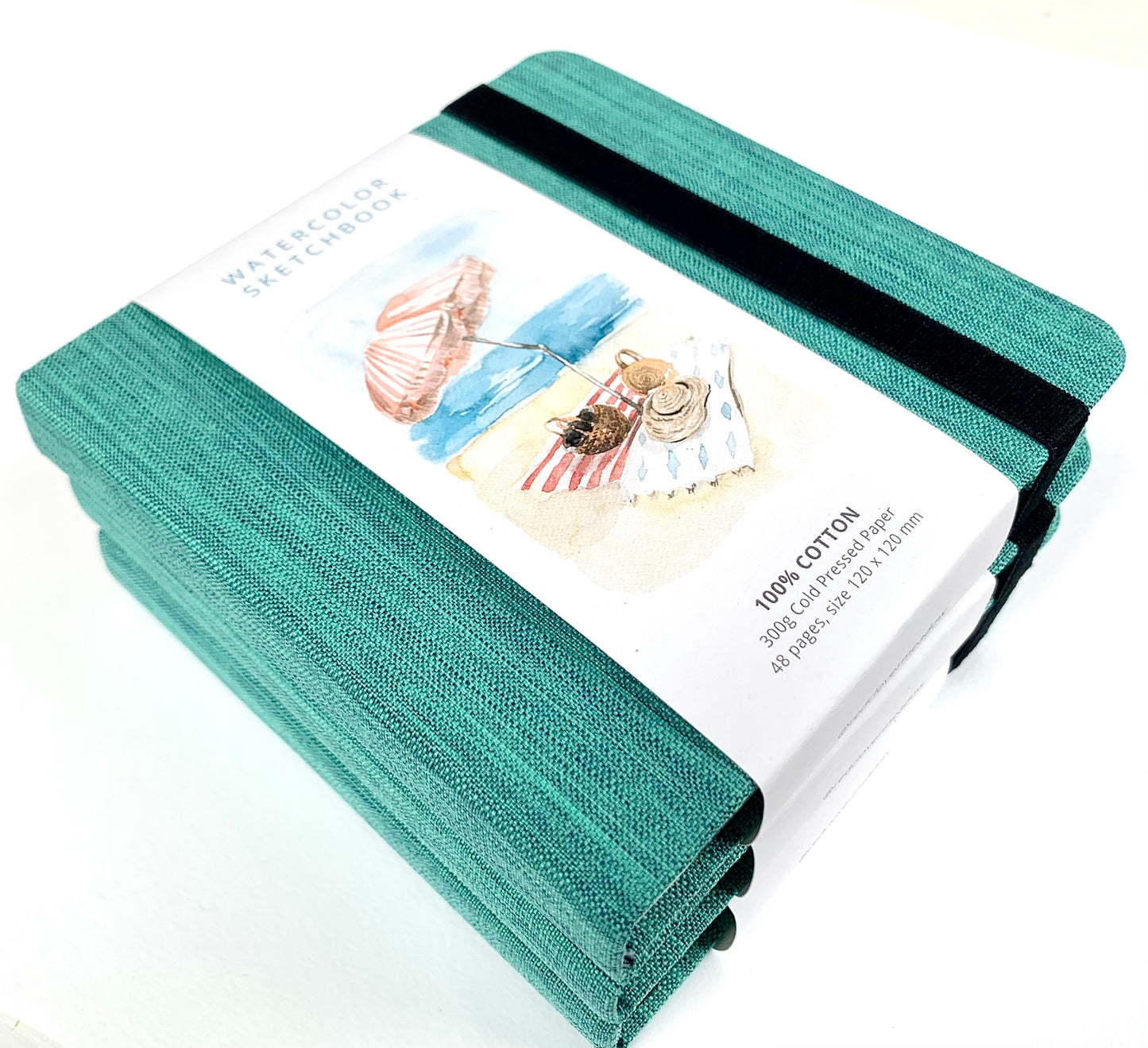 Watercolor sketchbook with hard covers. 100% cotton, COLD PRESSED (NOT) paper