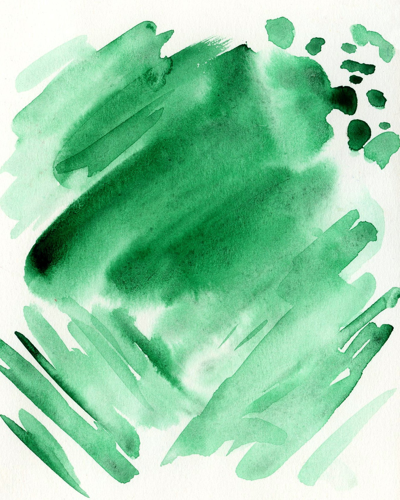 Green watercolor palette