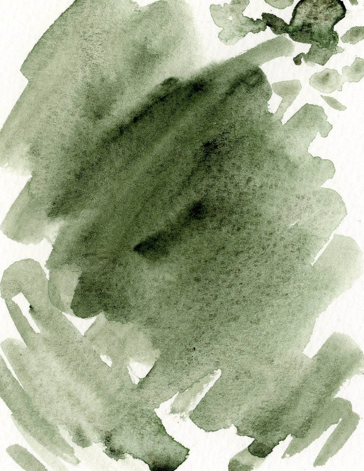 Green watercolor palette