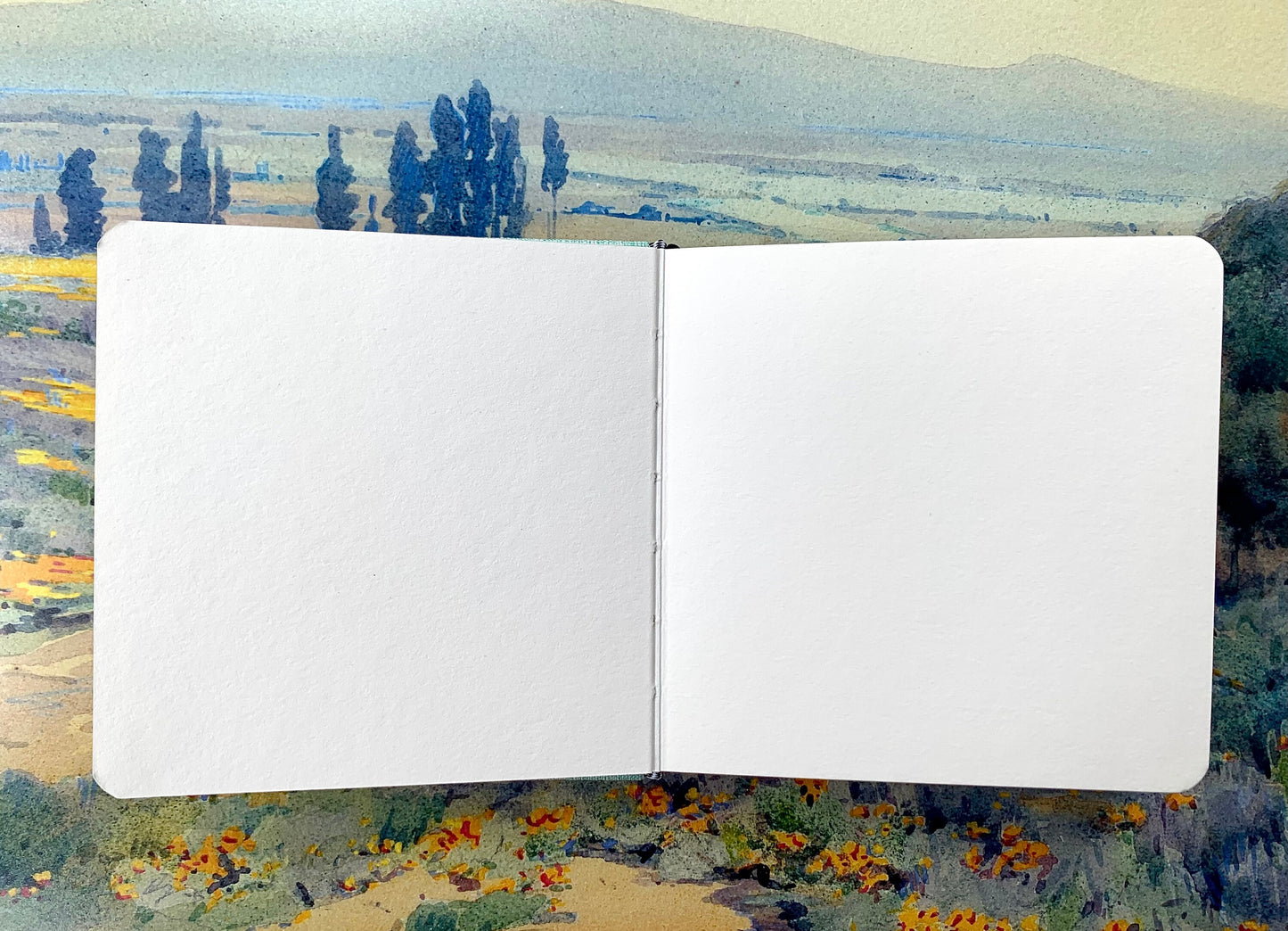 Watercolor sketchbook with hard covers. 100% cotton, HOT PRESSED paper