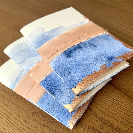 Blue watercolor journal.