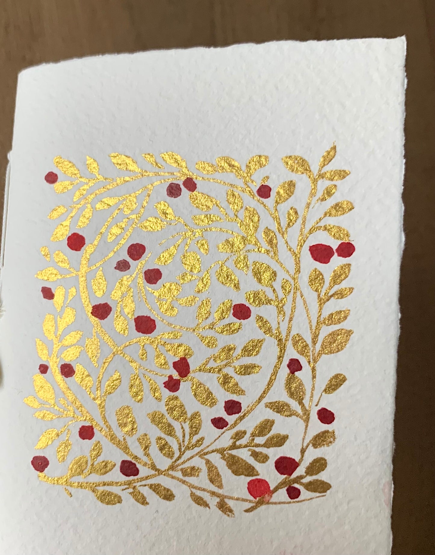 Christmas journals with shiny gold decoration