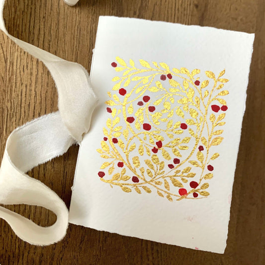 Christmas journals with shiny gold decoration