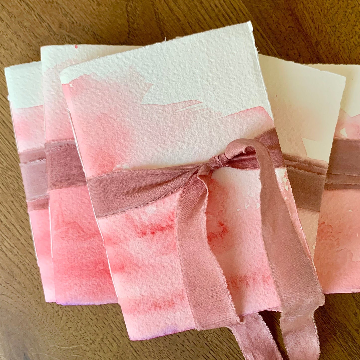 Pink watercolor journal.