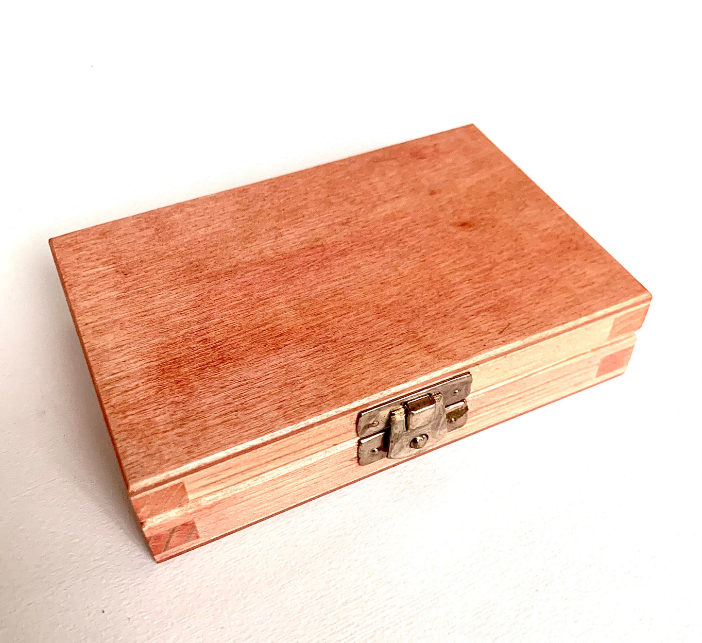 Wooden box for watercolor storage. Watercolor half pan wooden box.