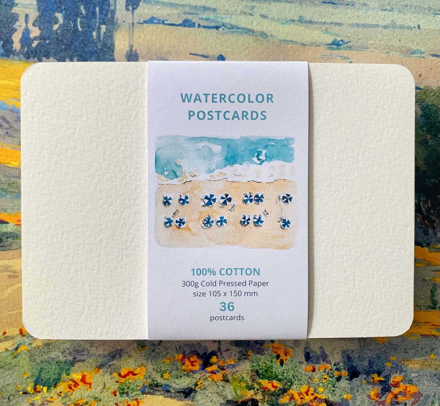 Watefcolor postcards set. Travel kit for artist.